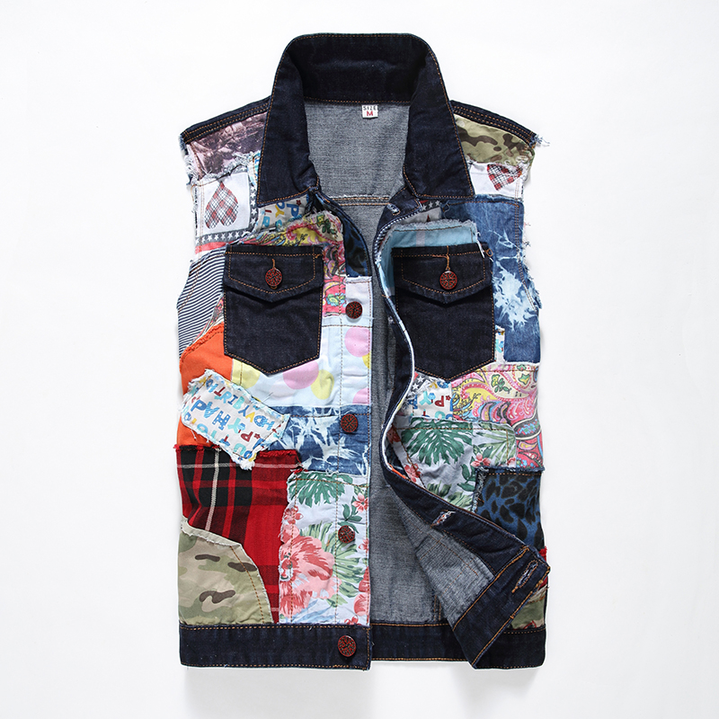 New Patchwork Hot Sale Men's Denim Vest Jeans Casual Korean Fashion Mens Slim Fit Mixed Denim Jackets Vest Masculina Coats, Blue
New Patchwork Hot Sale Men's Denim Vest Jeans Casual Korean Fashion Mens Slim Fit Mixed Denim Jackets Vest Masculina Coats, Blue
