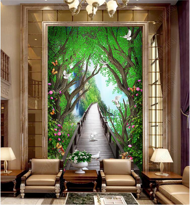 3d wallpaper custom photo Beautiful dreamy wooden board bridge elk flower vine 3D porch mural muals wall paper for walls 3 d, Sky blue
3d wallpaper custom photo Beautiful dreamy wooden board bridge elk flower vine 3D porch mural muals wall paper for walls 3 d, Sky blue