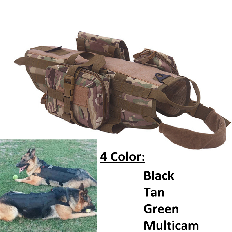 Tactical Service Dog Vest Molle Nylon Dog Vests Training Walking Hiking Hunting Harness Vest, Single vest tan
Tactical Service Dog Vest Molle Nylon Dog Vests Training Walking Hiking Hunting Harness Vest, Single vest tan