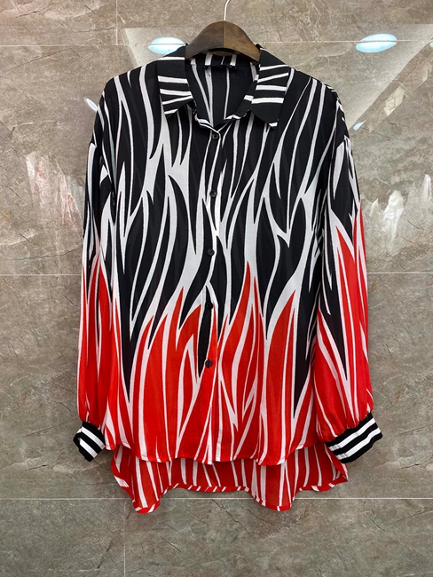 2020 Spring and Summer New Women' Lapel Zebra Stripe Spell Color Decorative Long-Sleeved All-match Shirt Shirt 329, Black
2020 Spring and Summer New Women' Lapel Zebra Stripe Spell Color Decorative Long-Sleeved All-match Shirt Shirt 329, Black