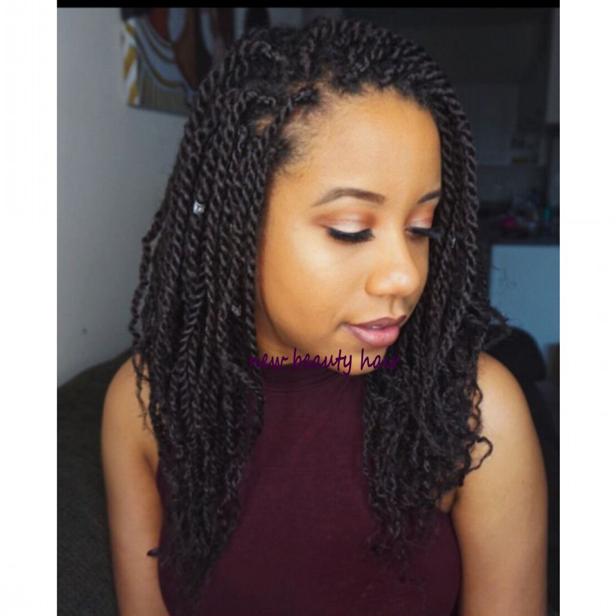 High quality black/brown synthetic short hair kinky twist wig 180density braided curly lace front wigs for black women with baby hair