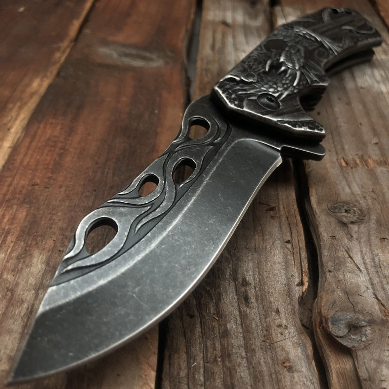 Highquality 3D Dragon King Personalized Collection Knife Pocket Folding Tactical Survival Tools Outdoor Camping Hunting Knife Survival Tools
Highquality 3D Dragon King Personalized Collection Knife Pocket Folding Tactical Survival Tools Outdoor Camping Hunting Knife Survival Tools