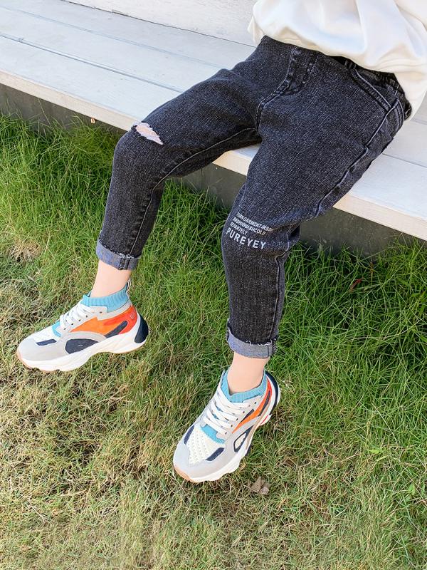 Boys Slim-Fit Jeans in the Spring and Autumn Tide Leisure Pants Baby Western Style Models of Children's Clothing Boy, Black
Boys Slim-Fit Jeans in the Spring and Autumn Tide Leisure Pants Baby Western Style Models of Children's Clothing Boy, Black