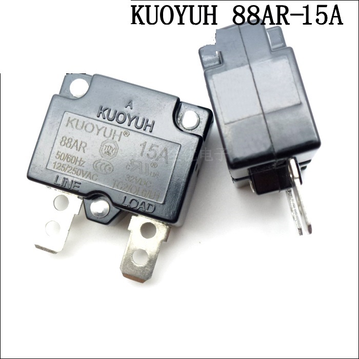 Circuit Breakers 15A 88AR Series Taiwan KUOYUH Overcurrent Protector Overload Switch Automatic Reset
