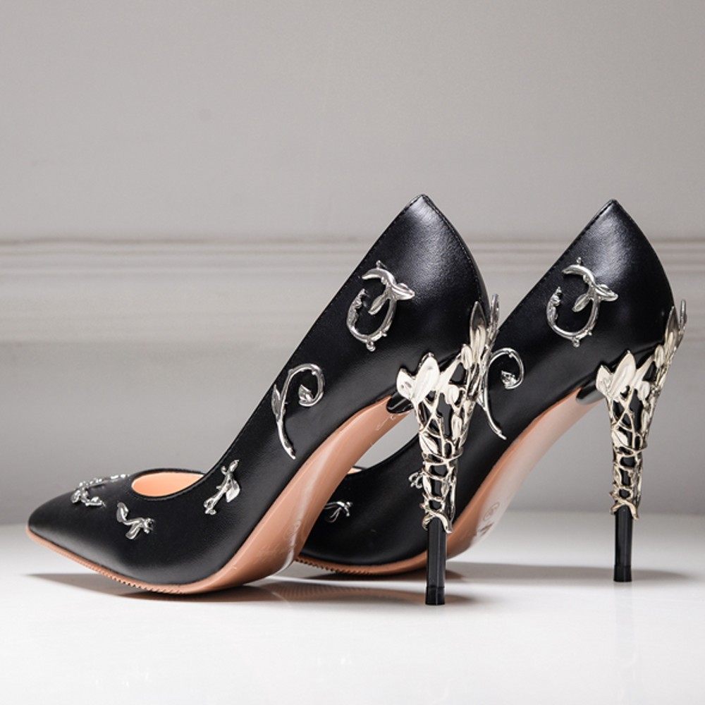 Black Wedding Bridal Shoes Silk eden Heels Shoes for Wedding Evening Party Prom Shoes In Stock High Heels For Black Girl
