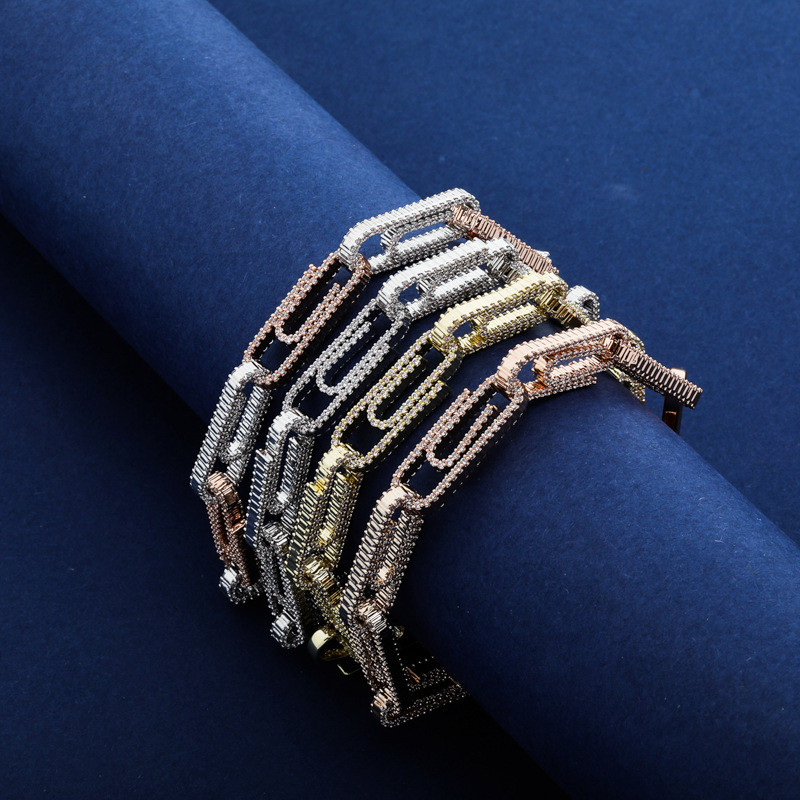 Luxury Design Bracelets Paper Clip Bracelets Gold Silver Plated Micro Paved Cubic Zircon Mens Jewelry Gift
Luxury Design Bracelets Paper Clip Bracelets Gold Silver Plated Micro Paved Cubic Zircon Mens Jewelry Gift