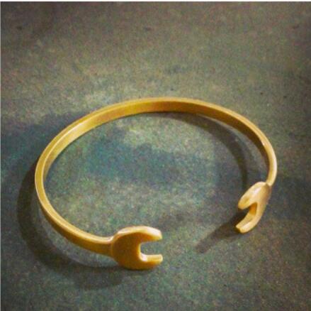 Fashion- jewelry bracelets for men titanium steel bracelets double-ended spanner cuff hot fashion free of shipping