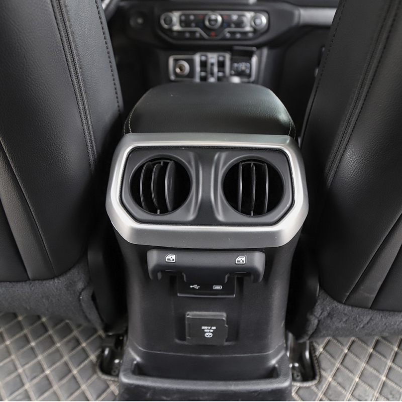 Car Rear Exhaust Vent Decorative Cover Silver For Jeep Wrangler JL 2018 Factory Outlet High Quatlity Auto Internal Accessories