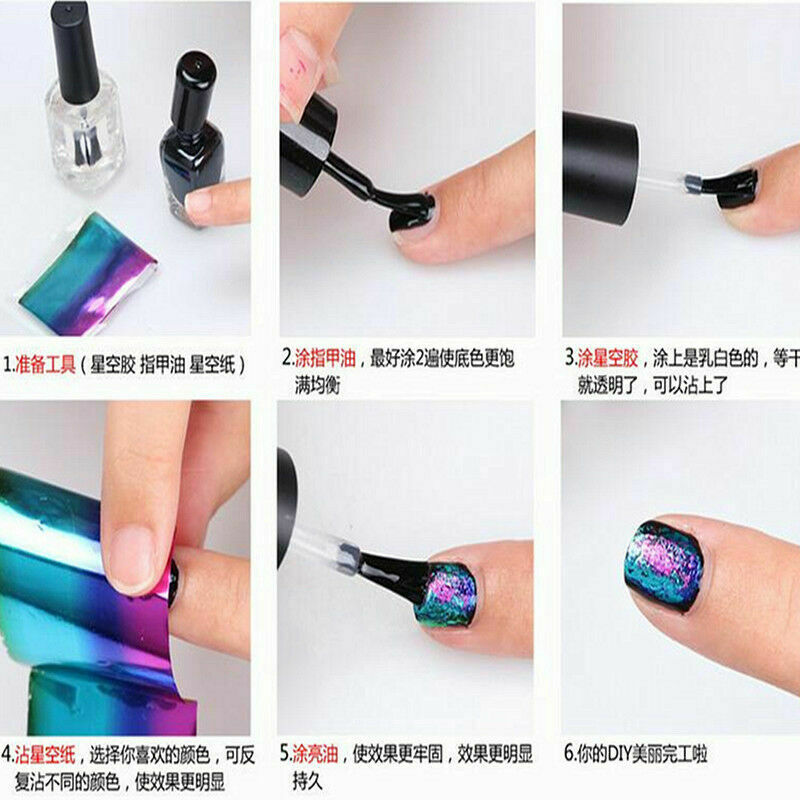 Sticker Decal Decorating Techniques 20pcs DIY Art Foil Fingernail Large Transfer Sticker.A874