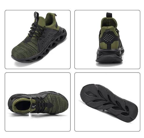 2020 Fashion Breathable Mesh Safety Shoes Men's Lightweight Sneakers Impregnable Steel Toe Soft Anti-Piercing Work Shoes