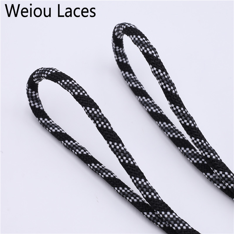 Weiou 6mm New Shoelaces Round Drawstring Waist Sweater Hat Rope Polyester Fashion Grey Red Black Shoe Laces Sneaker Shoestring