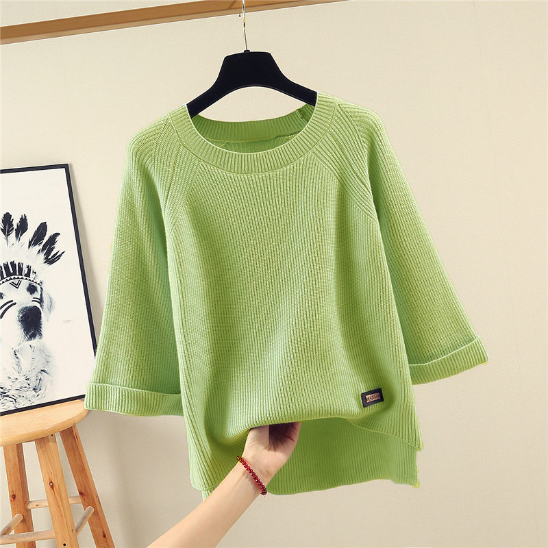 Fashionable Simple Loose Sweater Women Three-quarter Sleeves Without Decoration Flared Sleeve Knitted Sweater Female Spring 2020, Black
Fashionable Simple Loose Sweater Women Three-quarter Sleeves Without Decoration Flared Sleeve Knitted Sweater Female Spring 2020, Black