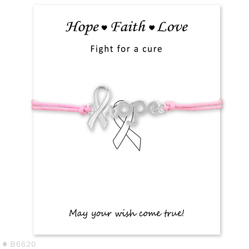 Unisex Red Yellow Pink Grey Purple Green Cord With Inscription Card Silver Hope Ribbon Awareness Charm Bracelets For Women
Unisex Red Yellow Pink Grey Purple Green Cord With Inscription Card Silver Hope Ribbon Awareness Charm Bracelets For Women