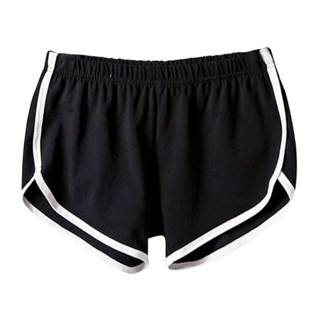 womens athletic yoga running workout shorts sports pants xl, White;black
