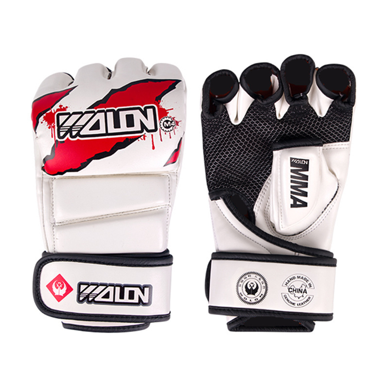 MMA Kick Boxing Gloves Mitts Fight Punch Mitts PU Leather Training Gloves Muay Thai Kickboxing Gloves for Sanda Karate Sandbag T191226