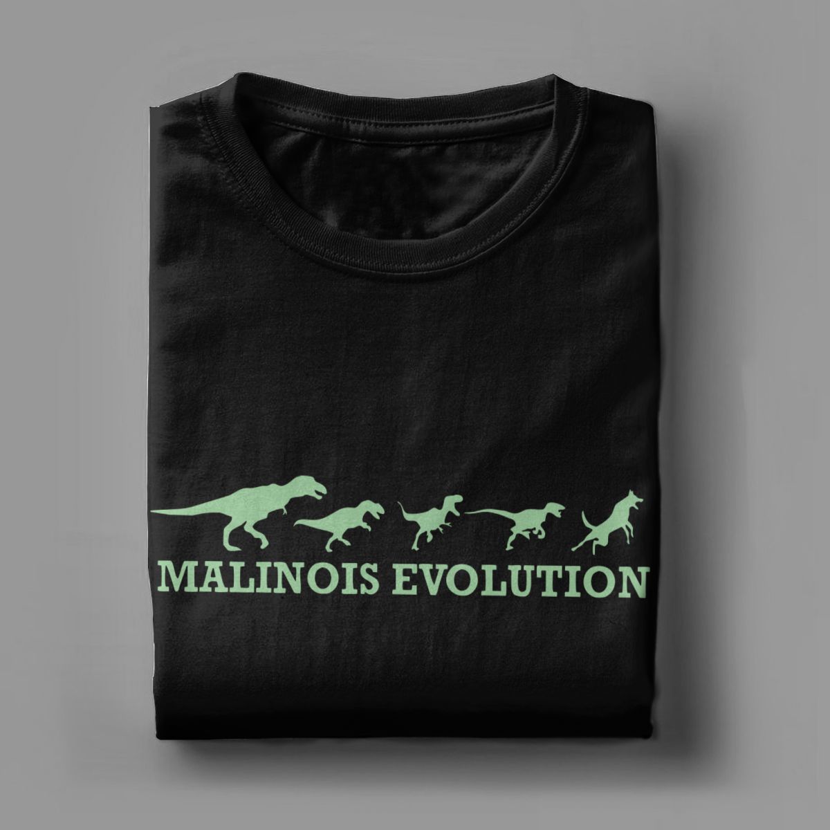 Malinois Evolution T Shirt Men 100% Cotton Vintage T-Shirts Crewneck Belgian Dog Tee Shirt Short Sleeve Tops Gift Idea T200224