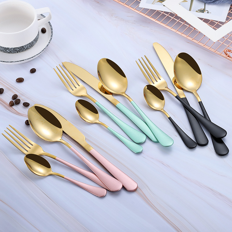 4pcs set, colorful stainless steel flatware set, steak knife table spoons, dinner fork seriving tablewear, tourist cutlery
4pcs set, colorful stainless steel flatware set, steak knife table spoons, dinner fork seriving tablewear, tourist cutlery