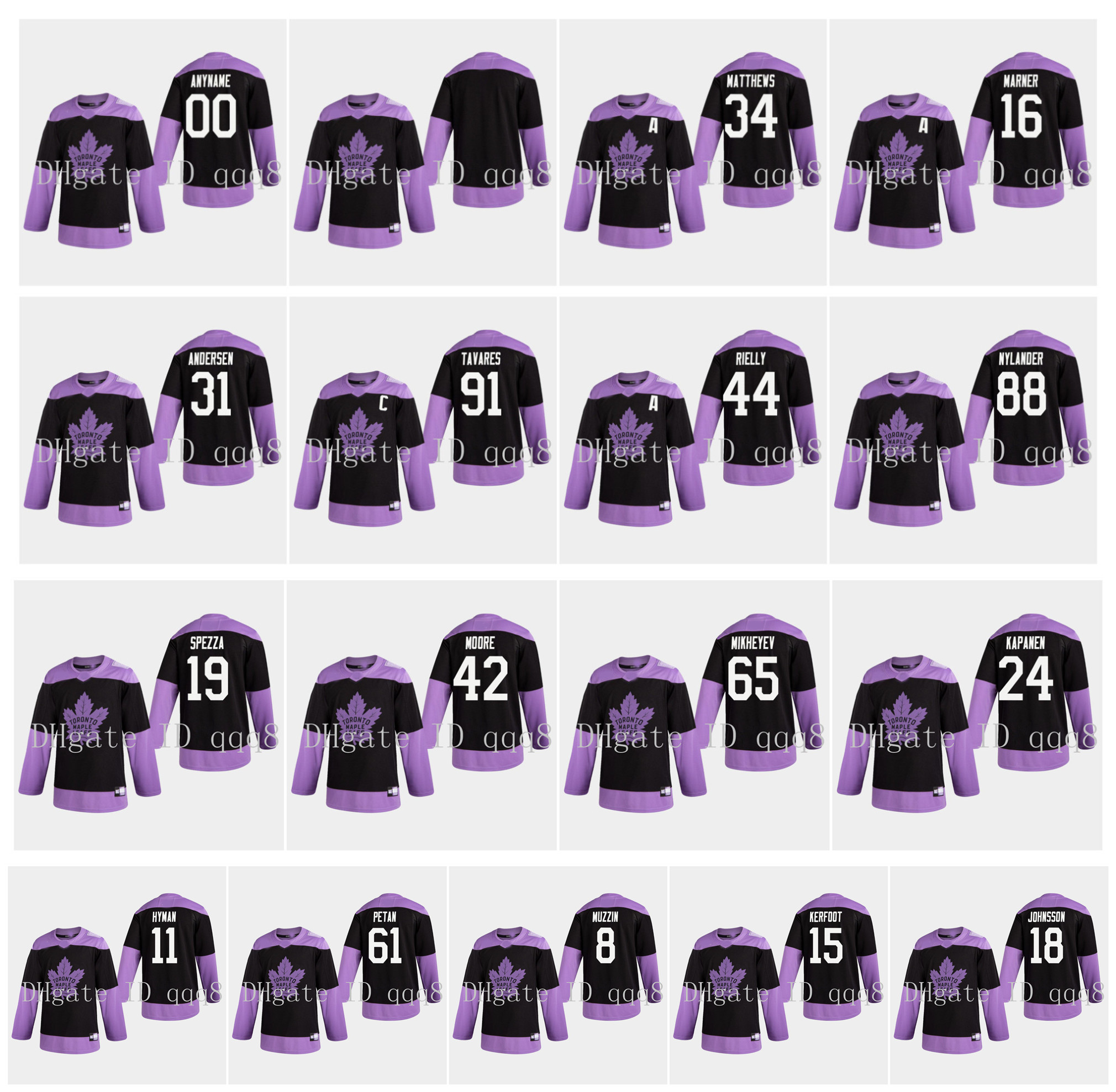 Toronto Maple Leafs Fights Cancer Practice Jersey 91 John Tavares 16 Mitch Marner 19 Jason Spezza 34 Auston Matthews 44 Morgan Rielly Hockey, Black;red
Toronto Maple Leafs Fights Cancer Practice Jersey 91 John Tavares 16 Mitch Marner 19 Jason Spezza 34 Auston Matthews 44 Morgan Rielly Hockey, Black;red