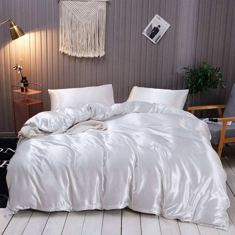 Satin Silk Bedding Set Queen King Size Bed Sheets Pillowcase Single Double Bedclothes Grey White Duvet Cover Set Satin
Satin Silk Bedding Set Queen King Size Bed Sheets Pillowcase Single Double Bedclothes Grey White Duvet Cover Set Satin