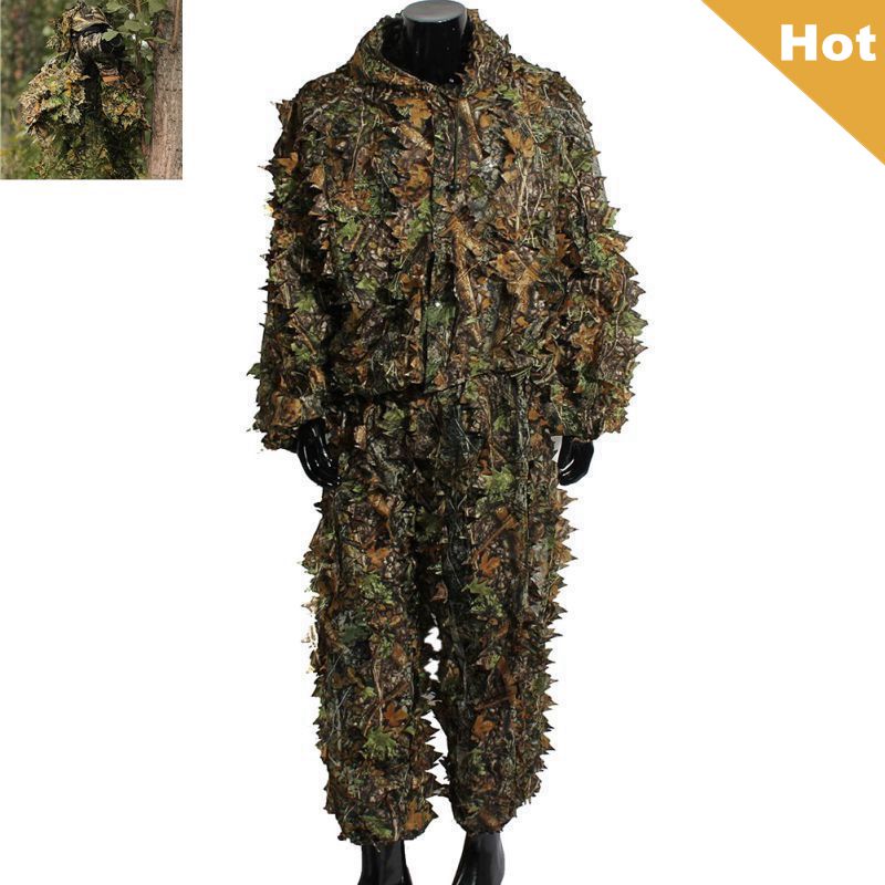 Hunting Ghillie Suit 3D Camouflage Camo Hunting Clothing Uniform Durable Outdoor Woodland Sniper Jacket +Pant, As pic
Hunting Ghillie Suit 3D Camouflage Camo Hunting Clothing Uniform Durable Outdoor Woodland Sniper Jacket +Pant, As pic