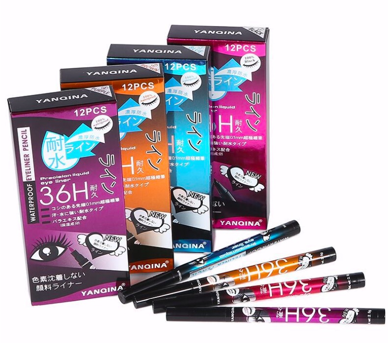 YAN-QI-NA 36H Makeup Eyeliner Pencil 4 Colors Waterproof Black Eyeliner Pen Liquid Eye liner Cosmetics 12pcs set free shipping, Single color
YAN-QI-NA 36H Makeup Eyeliner Pencil 4 Colors Waterproof Black Eyeliner Pen Liquid Eye liner Cosmetics 12pcs set free shipping, Single color