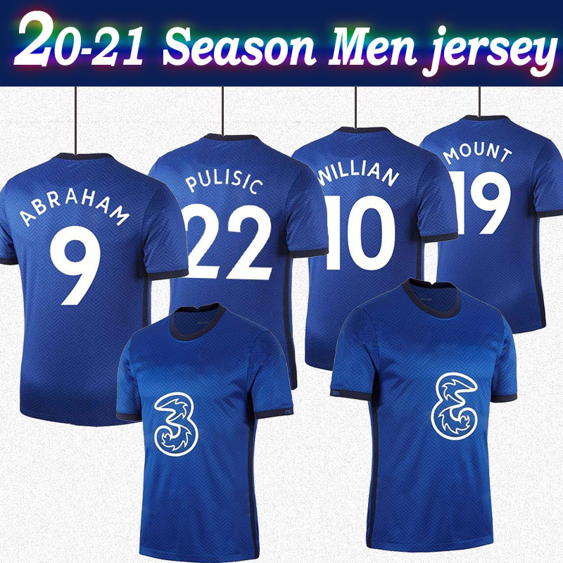 2021 #22 PULISIC home blue Soccer Jerseys 20/21 short sleeve #9 ABRAHAM #19 MOUNT soccer shirts customized Football uniforms, No name no number
2021 #22 PULISIC home blue Soccer Jerseys 20/21 short sleeve #9 ABRAHAM #19 MOUNT soccer shirts customized Football uniforms, No name no number