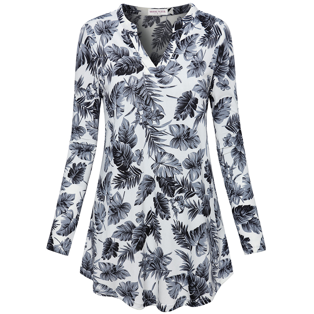 Women' Floral Printed V Neck Loose Casual Cuffed 3/4 Sleeve Tunic Shirt, Blue
Women' Floral Printed V Neck Loose Casual Cuffed 3/4 Sleeve Tunic Shirt, Blue