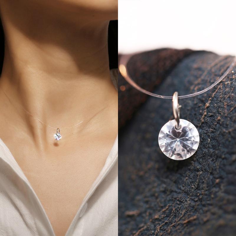 CZ Crystal Fishing Line Necklace For Women Female Fashion Trendy Rhinestone Wedding Party Pendant Necklace Jewelry
CZ Crystal Fishing Line Necklace For Women Female Fashion Trendy Rhinestone Wedding Party Pendant Necklace Jewelry