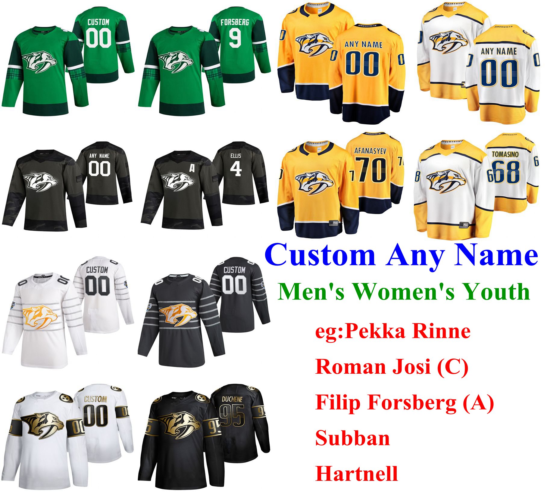 S-6XL 2020 All-Star Game Nashville Predators Hockey Jerseys Viktor Arvidsson Jersey Colin Blackwell Nick Bonino Matt Duchene Custom Stitched, Youth white away
S-6XL 2020 All-Star Game Nashville Predators Hockey Jerseys Viktor Arvidsson Jersey Colin Blackwell Nick Bonino Matt Duchene Custom Stitched, Youth white away