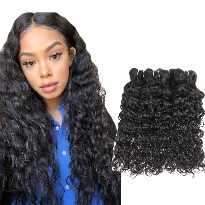 Ishow Brazilian Loose Deep Water Body Straight Human Hair Bundles 4pcs Human Hair Extensions Wholesale Malaysian Virgin Curly Hair Weaves