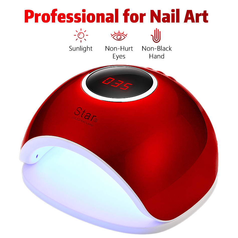 ViiNuro 72W UV Lamp LED Nail Lamp Nail Dryer For All Gels Polish Sun Light Infrared Sensing 10/30/60s Timer Smart For Manicure C19011401