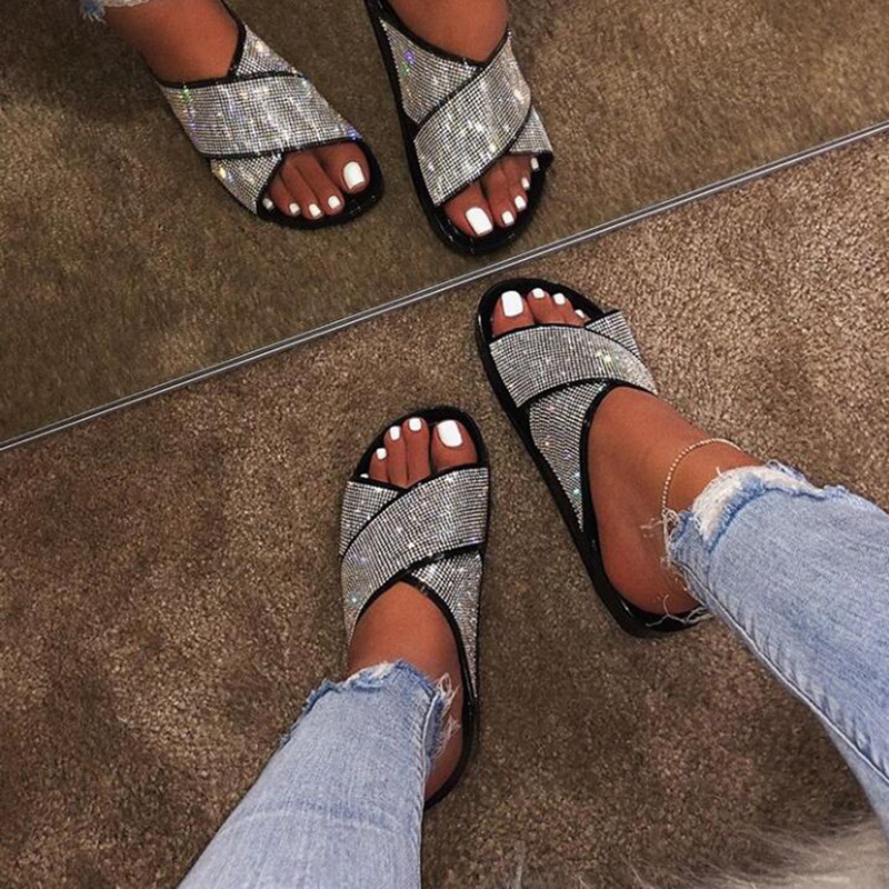 Women Summer Flat Sandals Women Bling Slippers Ladies Gladiator Sandals Beach Shoes Female Jelly Shoes Sandalia Feminina, Gold
Women Summer Flat Sandals Women Bling Slippers Ladies Gladiator Sandals Beach Shoes Female Jelly Shoes Sandalia Feminina, Gold