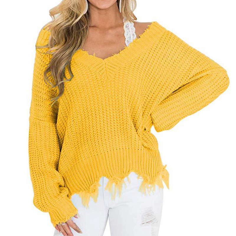 Knitted Sweater Autumn Women Plus Size V Neck Loose Sweater Pullovers Ladies Solid Color Irregular Tassel Sweaters Tops, Black
Knitted Sweater Autumn Women Plus Size V Neck Loose Sweater Pullovers Ladies Solid Color Irregular Tassel Sweaters Tops, Black