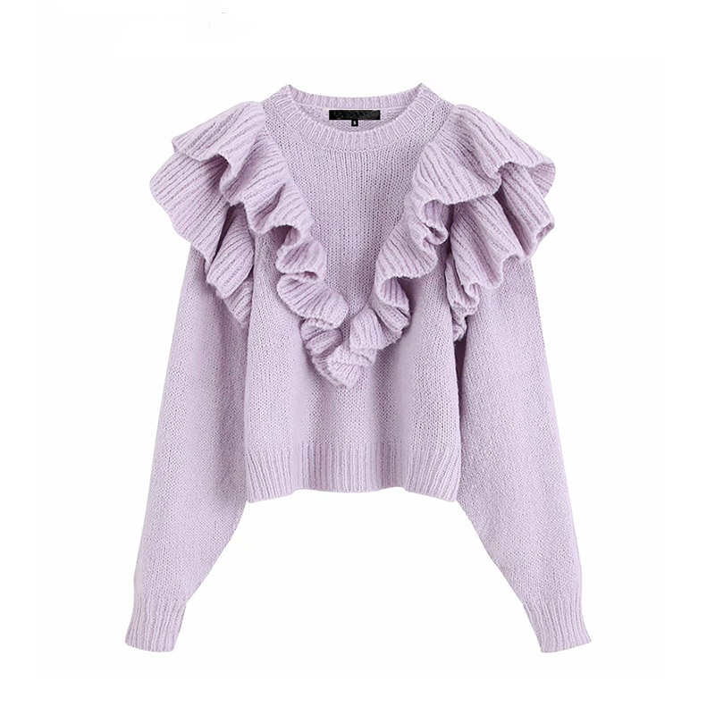 2020 new Fashion spring Knitted Sweater Women Crew neck Lady False V-neck leaf Long Sleeve Pullovers Chic Tops Leisure, Purple
2020 new Fashion spring Knitted Sweater Women Crew neck Lady False V-neck leaf Long Sleeve Pullovers Chic Tops Leisure, Purple