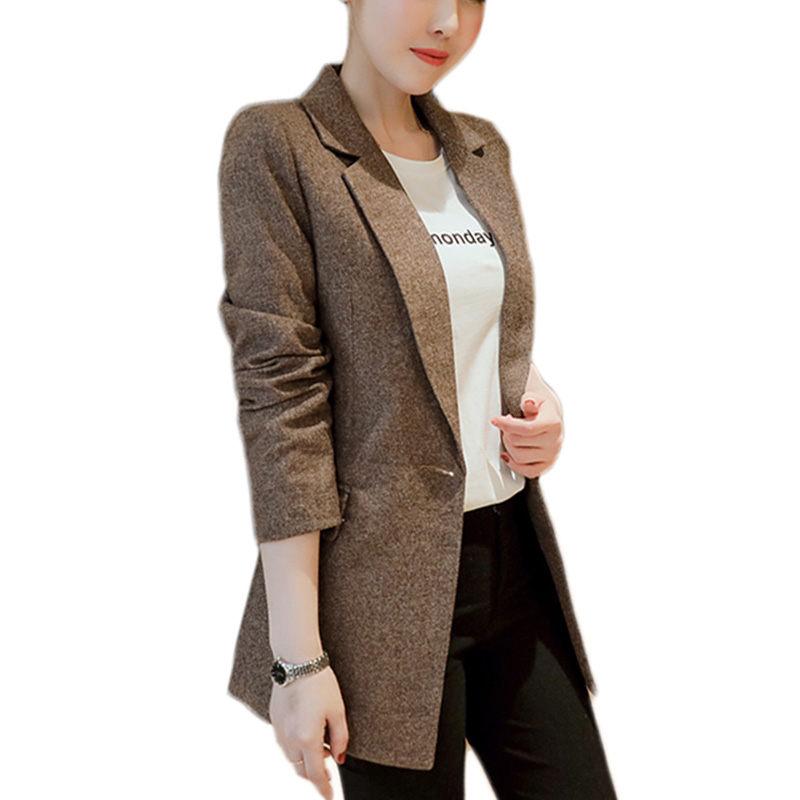 Casual vintage striped Women Blazer Jacket Notched Collar Single buckle Suit Coat Fashion Outerwear blazer femme Jacket f190, Grey suit jacket
Casual vintage striped Women Blazer Jacket Notched Collar Single buckle Suit Coat Fashion Outerwear blazer femme Jacket f190, Grey suit jacket