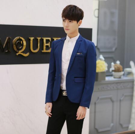 Men's Blazer Handsome Small Suit Slim Fit Blazer Groomsman Men Fashion Business Casual Terno Masculino Dress Blazer