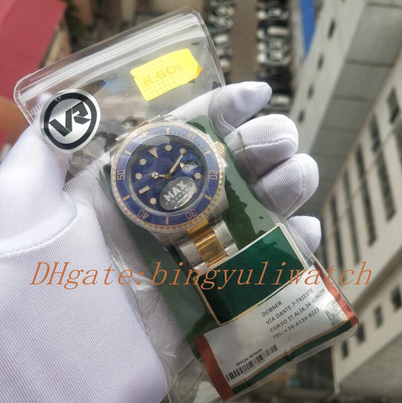 Luxury 40MM VRF Factory Mens Automatic Movement Cal.2836 Watch Men Real Wrapped 18k Gold Platinum Blue Ceramic Bezel Dive 116613 Watches, Gold black
Luxury 40MM VRF Factory Mens Automatic Movement Cal.2836 Watch Men Real Wrapped 18k Gold Platinum Blue Ceramic Bezel Dive 116613 Watches, Gold black