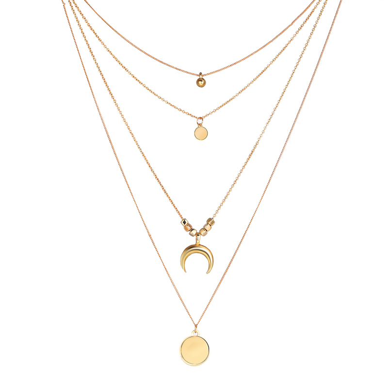 Necklaces & Pendants Style Moon Alloy Multi-Layer Necklace,Fashion Vintage Moon Pendant Choker Necklace with Chain for Women Statement Boho
Necklaces & Pendants Style Moon Alloy Multi-Layer Necklace,Fashion Vintage Moon Pendant Choker Necklace with Chain for Women Statement Boho