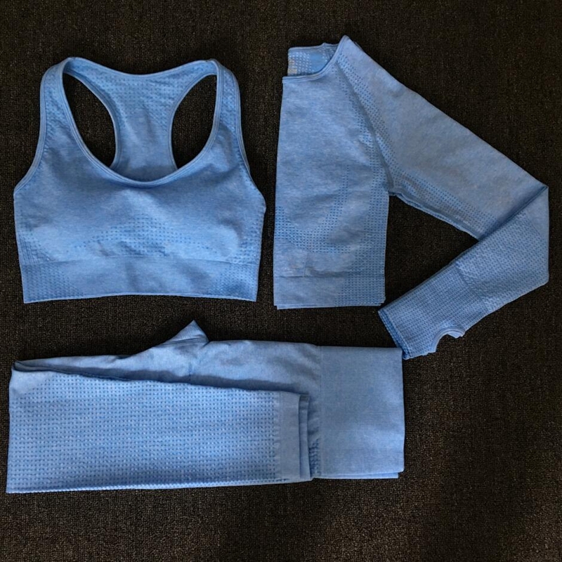 2020 Women Seamless yoga set Fitness Sports Suits GYM Cloth Yoga Long Sleeve Shirts High Waist Running Leggings Workout clothing V200415, Black 2pcs set
2020 Women Seamless yoga set Fitness Sports Suits GYM Cloth Yoga Long Sleeve Shirts High Waist Running Leggings Workout clothing V200415, Black 2pcs set