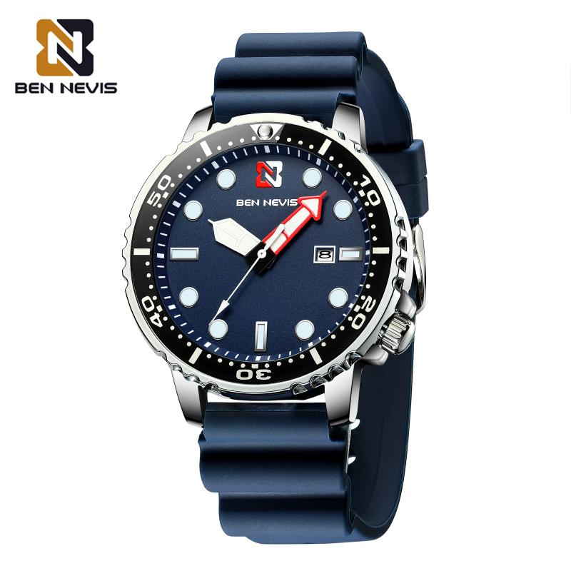 Ben Nevis Quartz Men's Watch With Date Silicone Rubber Strap Waterproof Blue Sport Watch For Man relogios masculino A5
Ben Nevis Quartz Men's Watch With Date Silicone Rubber Strap Waterproof Blue Sport Watch For Man relogios masculino A5