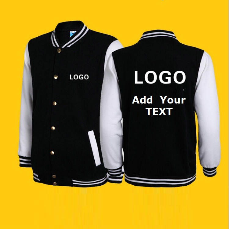 Customize Print Logo College Baseball Jacket Men Women Letterman Varsity Coat 10 Colors Advertising Ourwear Boy Girl
Customize Print Logo College Baseball Jacket Men Women Letterman Varsity Coat 10 Colors Advertising Ourwear Boy Girl