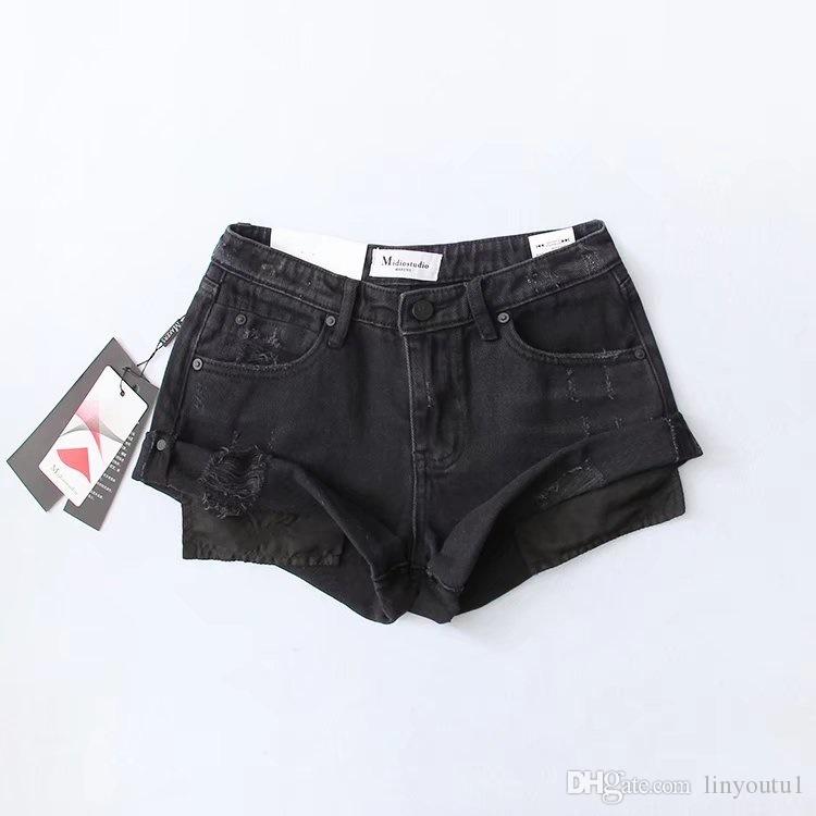 2020 High Waist Crimping Denim Shorts Women 2019 Korean Style Casual Shorts Jeans Summer Hot Short Pants Women