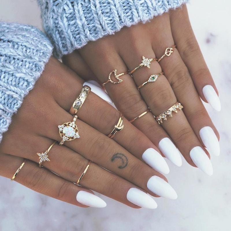 Cluster Rings European And American Retro Opal Crown With Rhinestone Stars Moon Ring Finger Joint Jewelry For Women Female Wholesale
Cluster Rings European And American Retro Opal Crown With Rhinestone Stars Moon Ring Finger Joint Jewelry For Women Female Wholesale
