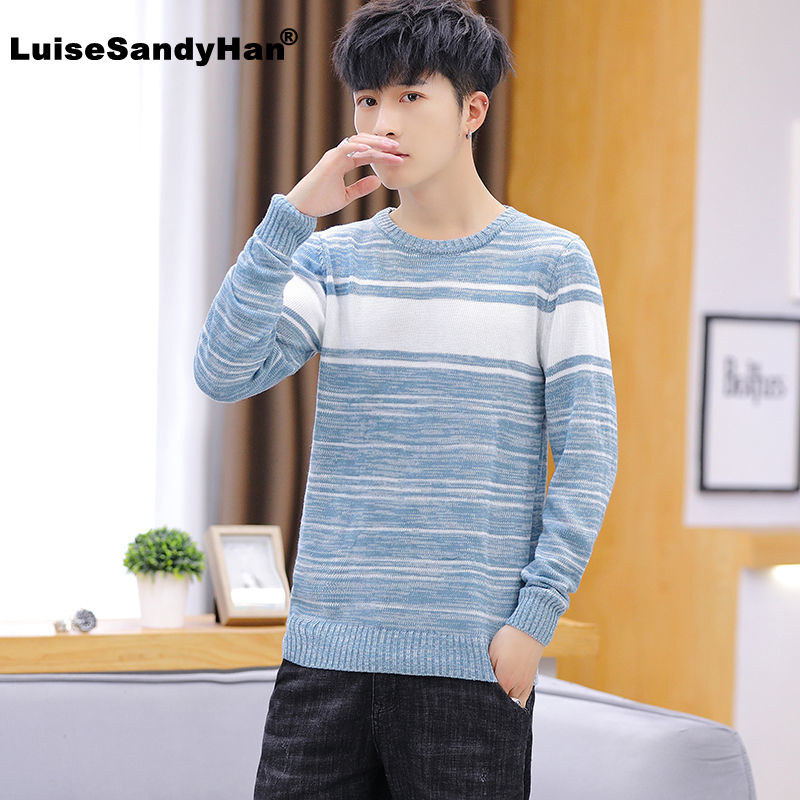 Fashion Striped Round Neck Knitted Sweater Man Thin Section Long-sleeved Slim Stretch Bottom Sweater Pullover Man Spring Autumn, Black
Fashion Striped Round Neck Knitted Sweater Man Thin Section Long-sleeved Slim Stretch Bottom Sweater Pullover Man Spring Autumn, Black