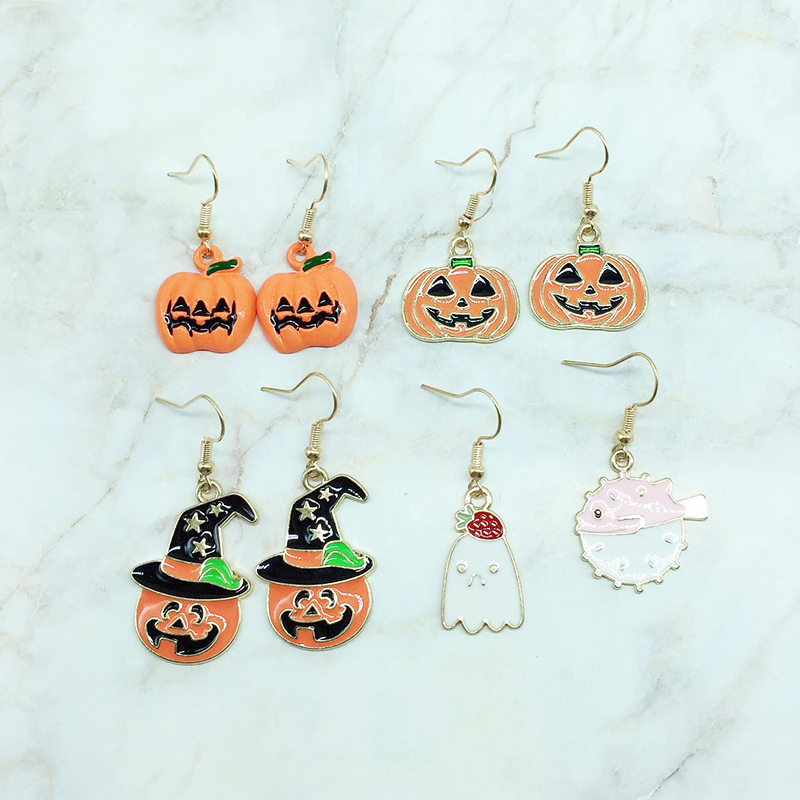 6pairs/set Pumpkin Light Ghost Cute Halloween Earrings Skull Horror Personality Creative Special Interest Gifts for the holiday
6pairs/set Pumpkin Light Ghost Cute Halloween Earrings Skull Horror Personality Creative Special Interest Gifts for the holiday