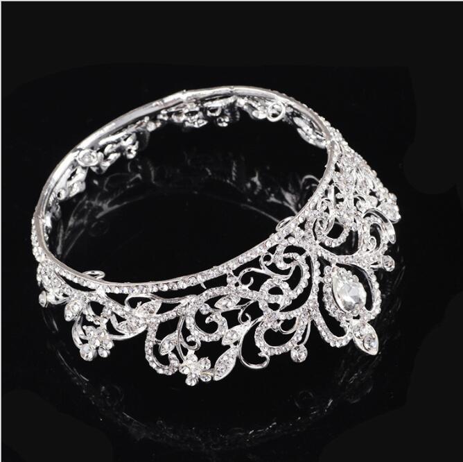 2020 In Stock Free Shipping Rhinestone Crystal Wedding Party Prom Homecoming Crowns Band Princess Bridal Tiaras Hair Accessories Fashion