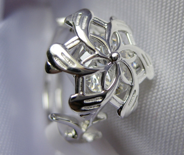 Vecalon Vintage LOTR The Galadriel Nenya ring Soild 925 Sterling Silver 3ct Cz Party Wedding Band rings for women Dropshipping