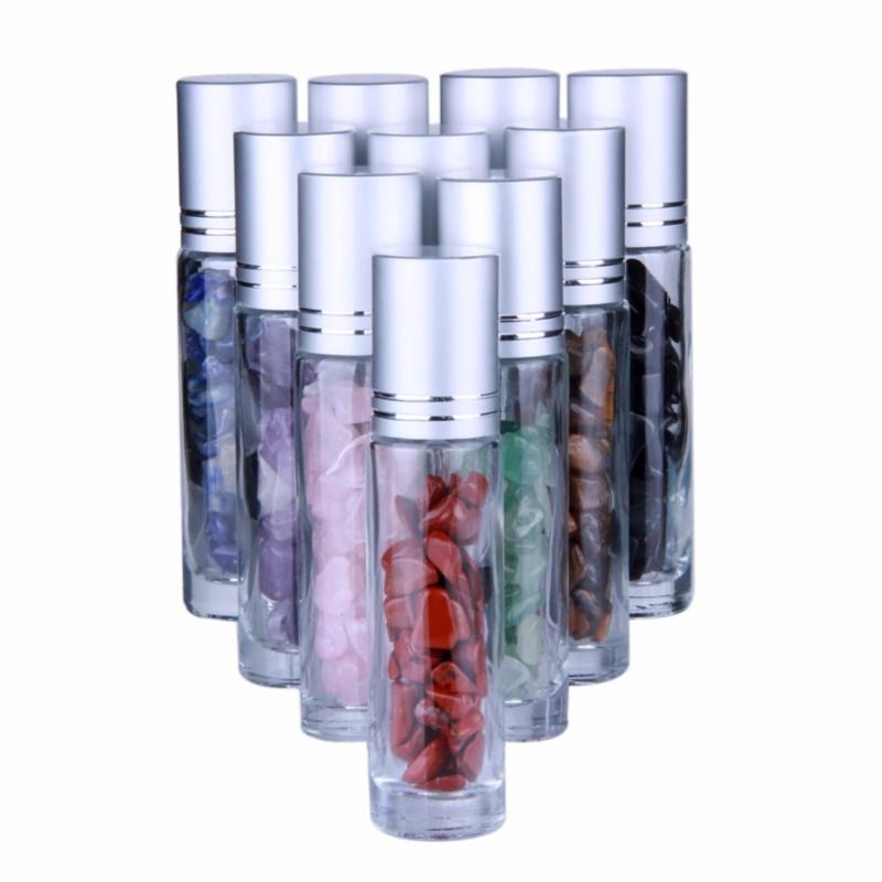 10pcs Natural Semiprecious Stones Essential Oil Gemstone Roller Ball Bottles Transparent Glass 10ml Healing Crystal Chips Inside
10pcs Natural Semiprecious Stones Essential Oil Gemstone Roller Ball Bottles Transparent Glass 10ml Healing Crystal Chips Inside