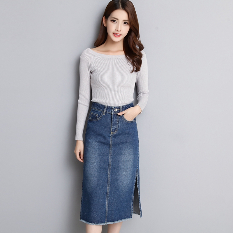 Casual Denim Skirt Woman Long Jeans Skirt Vintage Split High Waist Skirts Womens 2020 Women Ladies Washed Jupe Femme Blue
Casual Denim Skirt Woman Long Jeans Skirt Vintage Split High Waist Skirts Womens 2020 Women Ladies Washed Jupe Femme Blue