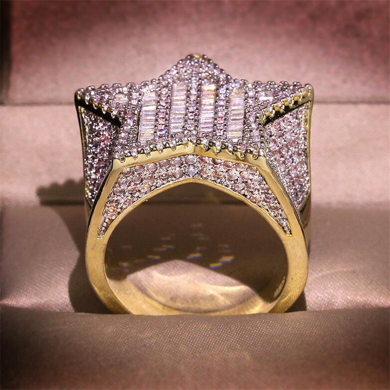 Hip Hop High Quality Vintage Fashion Jewelry 925 Sterling Silver Princess Cut White Topaz CZ Diamond Women Wedding Band Ring Gift Size 5-12